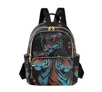 Nexawaveo Mochila acolchada para mujer, bolsa de mano para laptop de 14 pulgadas, ligera, mochila de trabajo, color negro, Cool Big Cats Black-1, M