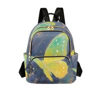 Nexawaveo Mochila acolchada para mujer, bolsa de mano para laptop de 14 pulgadas, ligera, mochila de trabajo, diseño floral, color morado, Magical Butterfly Starry-1, M, Mochilas rucksack