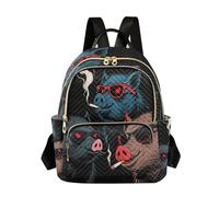 Nexawaveo Mochila acolchada para mujer, bolsa de mano para laptop de 14 pulgadas, ligera, mochila de trabajo, cerdos frescos, color negro, Cool Pigs Negro, Small, Mochilas de mochila