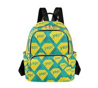 Nexawaveo Mochila acolchada para mujer, bolsa de mano para laptop de 14 pulgadas, ligera, mochila de trabajo, patrón de amor, Patrón verde sí, M, Mochilas rucksack
