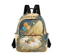 Nexawaveo Mochila acolchada para mujer, bolsa de mano para laptop de 14 pulgadas, ligera, mochila de trabajo, elegante corona de gato, Fantasy Clown Cloud, Small, Mochilas de mochila