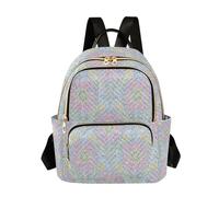 Nexawaveo Mochila acolchada para mujer de 14 pulgadas, ligera, con patrón de mosaico, color azul, Mosaic Flower Azul, S