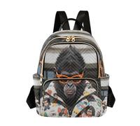 Nexawaveo Mochila acolchada para mujer, diseño de pandas, mochila de mano para laptop de 14 pulgadas, Trendy Gorilla Urban, S