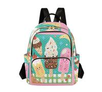 Nexawaveo Mochila acolchada para mujer, diseño de planeta espacial de dibujos animados, Lindo azul helado, Small, Mochilas de mochila