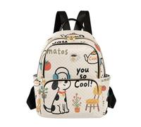 Nexawaveo Mochila acolchada para mujer, mochila de mano para laptop de 14 pulgadas, color negro, Cozy Dog Life, pequeño, Mochilas de mochila