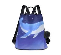 Nexawaveo Mochila antirrobo para mujer, mochila de viaje a la moda, bolsa de hombro, Dreamy Whale Dark