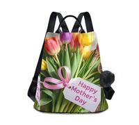 Nexawaveo Mochila antirrobo para mujer, mochila de viaje a la moda, bolsa de hombro, Ramo de flores para mamá
