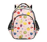 Nexawaveo Mochila escolar ligera para niños y niñas, para primaria, preescolar, Stars Cute Fruits, Mediano, Mochilas de viaje