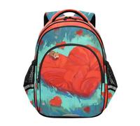 Nexawaveo Mochila infantil para jardín de infantes, Red Cushion Tiny Ferret | Mochila elementary para niñas y niños, preescolar, bolsa de viaje informal para niños de 3 a 8 años