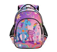 Nexawaveo Mochila preescolar para niños y niñas de 3 a 8 años, Lindos unicornios coloridos pastel, Small, Mochilas de viaje