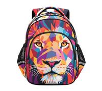 Nexawaveo Mochila preescolar para niños y niñas de 3 a 8 años, Pieza de arte Dynamic Lion, Mediano, Mochilas de viaje