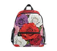 Nexawaveo Mochilas preescolares para niños pequeños, Midnight Roses-1, Medium, dibujos animados