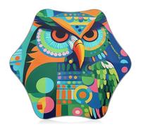 Nexawaveo Paraguas para niños con botón fácil de abrir y cerrar, arte moderno, formas coloridas, UV 50+, revestimiento negro, tira de seguridad reflectante para niños y niñas de 3 a 8 años