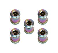 Nexbrill 5 tornillos de plato M8 para bicicletas plegables de carretera de montaña, tuercas de placa de dientes antideslizantes de acero con roscas finas, paso de 2,4 mm (L)