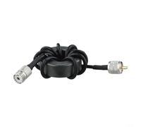 Nexbrill Anillo de bobina de estrangulador de onda corta 1.8-30MHz para radio HF, Balun de corriente antiinterferencia 1:1 con interfaz macho-hembra M, modelo EM-43 para estación de jamón (EM-43)