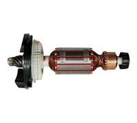 Nexbrill Asamblea de rotor de cobre con rodamientos engranajes cepillos de carbono para amoladora angular 6-100 reparación rápida herramienta eléctrica accesorio 154.5mm longitud 360g peso