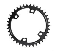 Nexbrill Bicicleta de carretera estrecha y ancha 110 para BCD 4 pernos CNC aleación de aluminio piñón de una sola velocidad 36T-44T para transmisión 9 10 11 negro (38T)