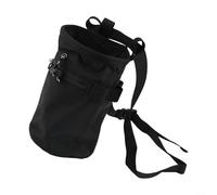 Nexbrill Bolsa de tiza para escalada con cierre de cordón y mosquetón para escalada en roca, gimnasia, levantamiento de pesas, bolsa de almacenamiento de nailon 420D, 7.5 x 5.1 x 5.1 pulgadas (negro)