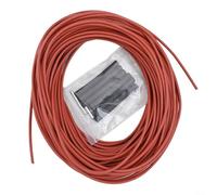 Nexbrill Cable eléctrico aislado de goma de silicona de fibra de carbono 12K 33Ω/m 25W/m 15m temperatura controlada por infrarrojos Sistema de calefacción de piso interior (30M)