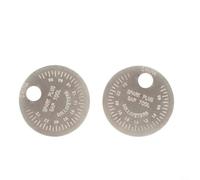 Nexbrill Calibre de brecha de bujía de 0,6 a 2,4 mm, herramienta de medición de aleación de zinc fundido a presión con escala de fácil lectura, diseño flexible para espacios reducidos, llavero