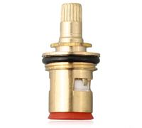 Nexbrill Cartucho de grifo de cerámica de 1/2 pulgada y 20 dientes, pieza de repuesto para reparación de grifos BSP con núcleo de cobre varilla de hierro y junta tórica de goma, 45 mm de altura