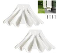 Nexbrill Desviador de agua de lluvia para bajante, se adapta a codos de 3 x 4 y 2 x 3 pulgadas, canalón ABS para bloque de salpicaduras para protección de la base, kit de dispersión de agua fácil de