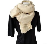 Nexbrill Elegante chal plisado de 184 cm para trajes de otoño | Elegantes pliegues, 184 cm de longitud, aislamiento cálido, colores sólidos, esencial para el invierno
