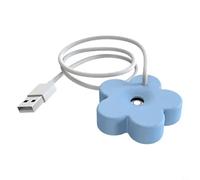 Nexbrill Humidificador USB portátil con diseño creativo de flores para mini atomizador para el hogar, coche, oficina, escritorio, difusor de aromaterapia, funcionamiento silencioso, 4,8 x 4,8 x 1,3 cm