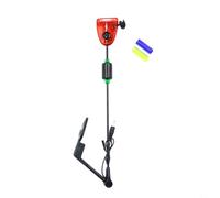 Nexbrill Indicador LED de alarma para pesca de carpas con sistema de control de sensibilidad, clip de línea ajustable para aparejos de pesca gruesos, 25 cm (rojo)