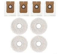 Nexbrill Kit de bolsas de polvo y paños de fregona de repuesto para Cecotec para CONGA 11090, toallitas reutilizables de fibra superfina con bolsas de vacío de alta capacidad, accesorios de limpieza