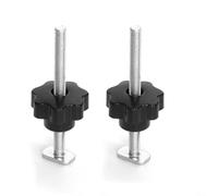 Nexbrill M8x100 T Track Bolt Knob Kit con arandelas, pernos de ranura en T de acero para plantillas y accesorios de carpintería, hardware de abrazadera resistente para valla de sierra de mesa, paquete