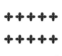 Nexbrill Paquete de 10 accesorios de riego por goteo de 4 vías para manguera de 4/7 mm, conectores de sistema de riego automático de jardín con tuercas de bloqueo, adaptadores de aspersor de plástico