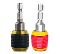 Nexbrill Paquete de 2 adaptadores de puntas de destornillador de cambio rápido, convertidor de vástago hexagonal de 60 mm para portabrocas eléctrico, acoplamiento de intercambio rápido de metal para