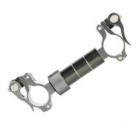 Nexbrill Paraguas de aleación de aluminio con abrazadera giratoria de 360°, soporte portátil ligero para sillas de pesca y cajas de aparejos, color plateado