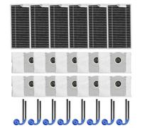 Nexbrill Piezas de repuesto para Ecovacs para DEEBOT T90 Pro para OMNI, kit de filtros de bolsas de polvo de 3.3 L, accesorios de limpieza de alta eficiencia para robot aspirador, juego de suministro