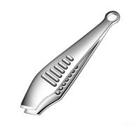 Nexbrill Pinzas de acero inoxidable 304 para depilación de aves de corral y huesos de pescado, herramienta de cocina de precisión con mango ergonómico para pelar ajos, color plateado