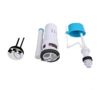 Nexbrill Sistema de botón de descarga de inodoro, kit de cisterna de llenado de descarga doble, válvula de ahorro de agua para reparación de baño en casa, fácil instalación
