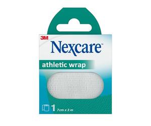 Nexcare Athletic Wrap, Blanca, 7 cm x 3 m, paquete de 1 unidad