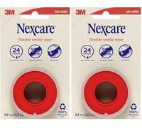 Nexcare Cinta textil flexible, 4,2 m x 12.5 mm, 1 rollo/paquete (Paquete de 2)