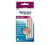 Nexcare Steri-Strip Suturas cutánea, color piel, 6 mm x 75 mm, 6/paquete
