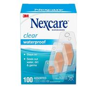 Nexcare Waterproof Bandages 100/Pkg-Assorted Sizes -432-100