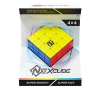 Nexcube 4x4, Cubo para Speedcuber, máxima Velocidad, sin Adhesivos con reposicionamiento preciso y Doble Sistema de Ajuste - Multicolor
