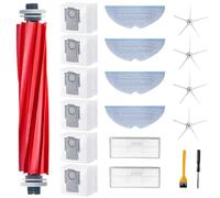 NexHarb 19 Accesorios para Roborock S7 MaxV Ultra /S7 Max ultra /S7 Pro Ultra Aspirador, Repuesto de Recambios con 1 Cepillo Principal, 6 Bolsas, 4 Paños, 2 Filtros, 4 Cepillos Laterales(Blanco)