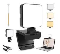 NexiGo Glow Light para Streamers, Kit de Lluminación Mejorada para Videoconferencias con Clip de Estilo Webcam, Rgulable & Recargable, para Streaming, Fotografía, Vlogging