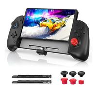 NexiGo Gripcon, Controlador Mejorado para Nintendo Switch/Switch OLED para Modo Portátil, Controlador Ergonómico con Giroscopio de 6 Ejes, Negro