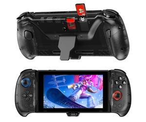 NexiGo Hall Effect Gripcon (Gen 2) with Kickstand and HDMI out for TV Docking, Hall Sensing Joystick for Nintendo Switch/Switch OLED, Handheld Mode, 4K/1080P Supported HDMI and USB 3.0 Port, Black