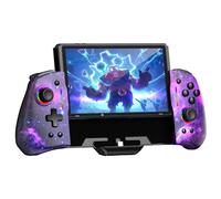 NexiGo Hall Effect Gripcon (Sin Deriva, Sin Zona Muerta) con Joystick de Detección de Efecto Hall para Switch/Switch OLED, Luz RGB Ajustable, Giroscopio de 6 Ejes, Turbo, Mapeo (Cosmic Nebula)