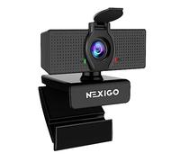 NexiGo N60 1080P Webcam con Micrófono, campo de visión Ajustable, Zoom, Control por Software & Cubierta de Privacidad, USB para Computadora, FOV de 110°, Plug & Play, para Zoom/Skype/Teams
