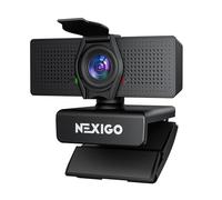 NexiGo N60 Pro Cámara Web 4K para PC, Sensor Sony, 4K UHD, Enfoque Automático, 1080p 60fps, Micrófono Antirruido, Cubierta de Privacidad, Lente sin Distorsión, Zoom 4X, Compatible Switch 2/Zoom/Teams
