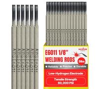 Nexium Tools 6011 Varilla de soldadura 1/8 - Varillas de soldadura de penetración profunda electrodos para soldadura en todas las posiciones - Funciona en óxido, pintura y superficies sucias